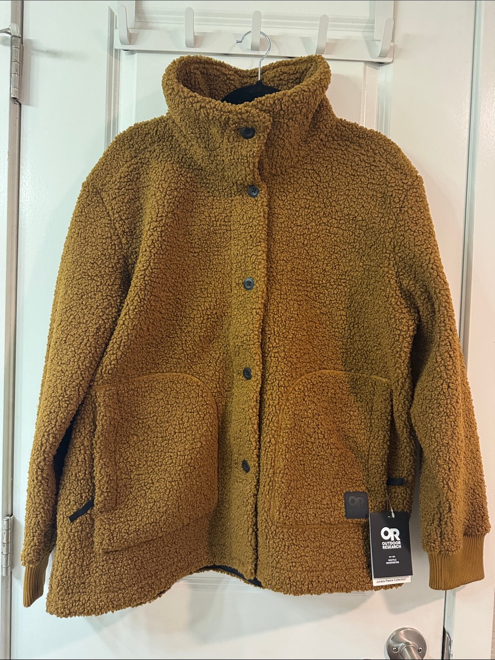 Outdoor Research Mustard/Tan Sherpa Snap-Front Jacket